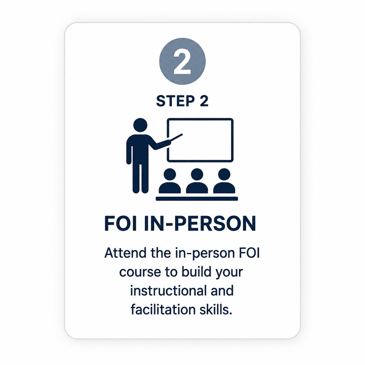Step 2: FOI in-person for Red Cross Instructor Pathway